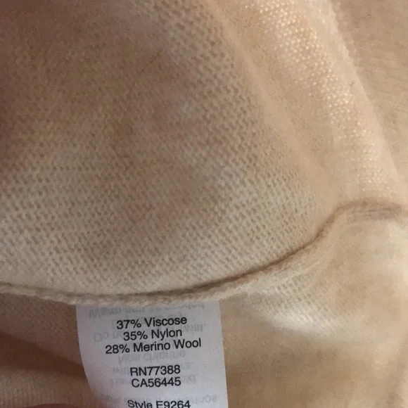 J. Crew Factory Tan Wool Blend Crew ShortSleeved Sweater Sz. M - Picture 3 of 6